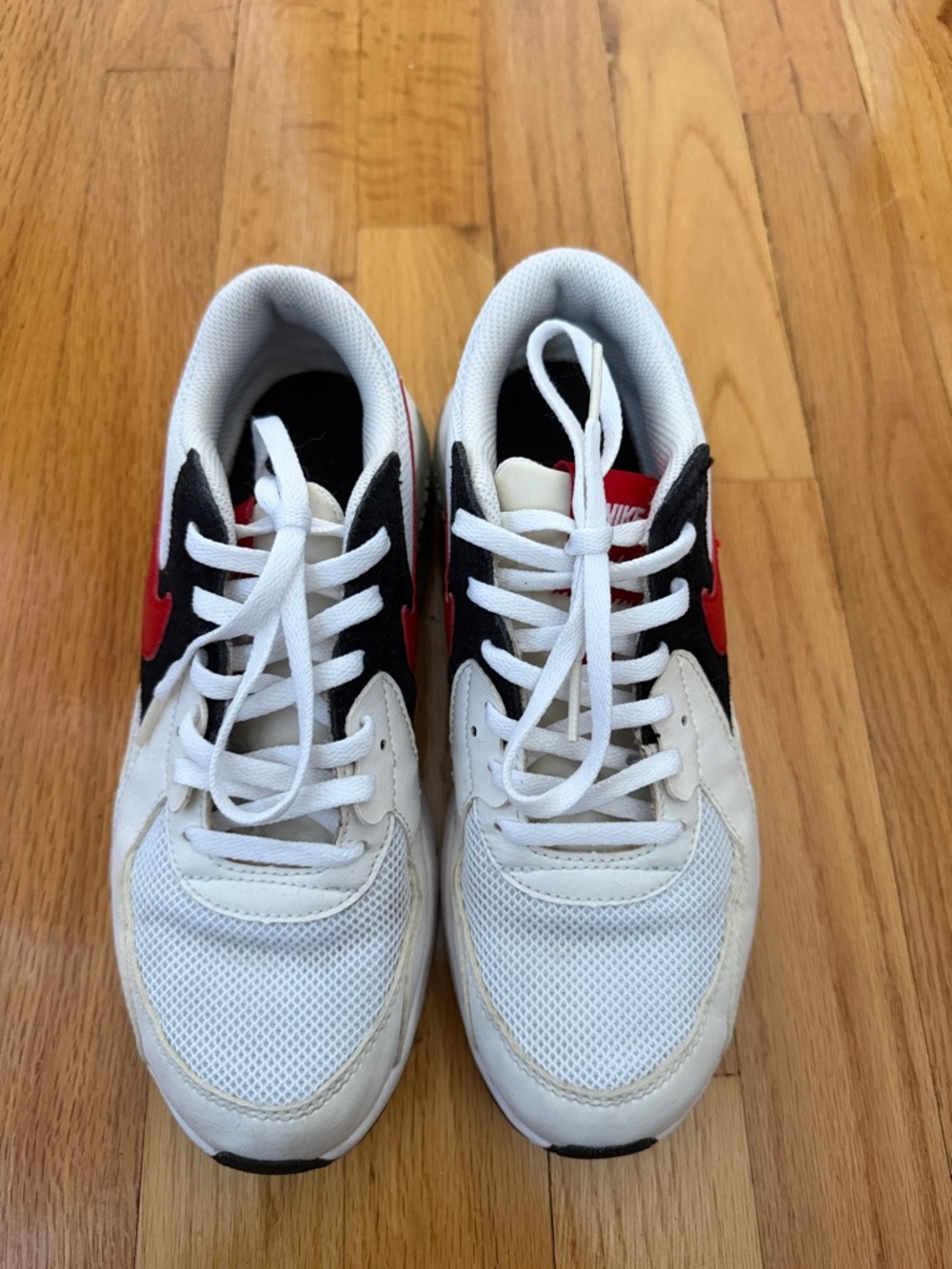 Nike Kids White, Black & Red Air Max Sneakers